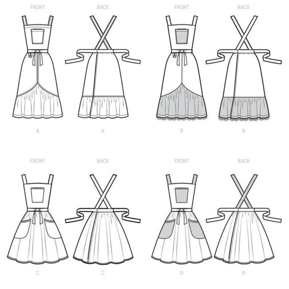 Simplicity Sewing Pattern 11282 9435 Aprons Misses - Picture 3 of 9